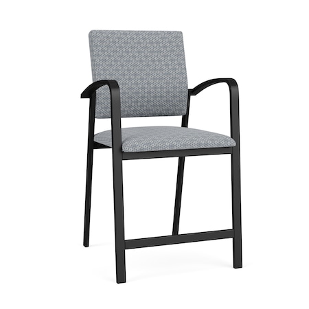 Newport Hip Chair Metal Frame, Black, RS Fog Upholstery